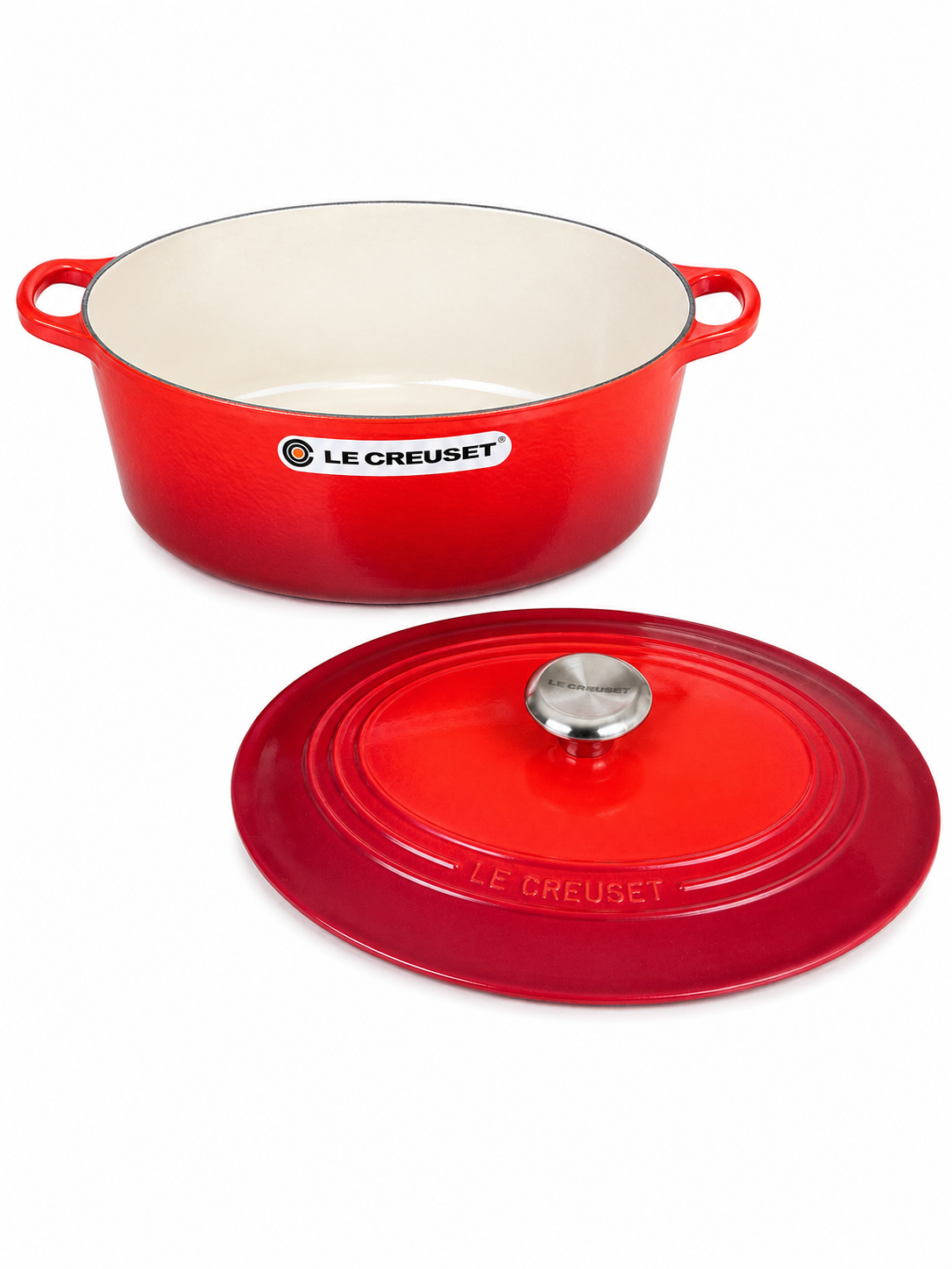 Le Creuset gietijzeren braadpan 31 cm – Cerise (ovaal)