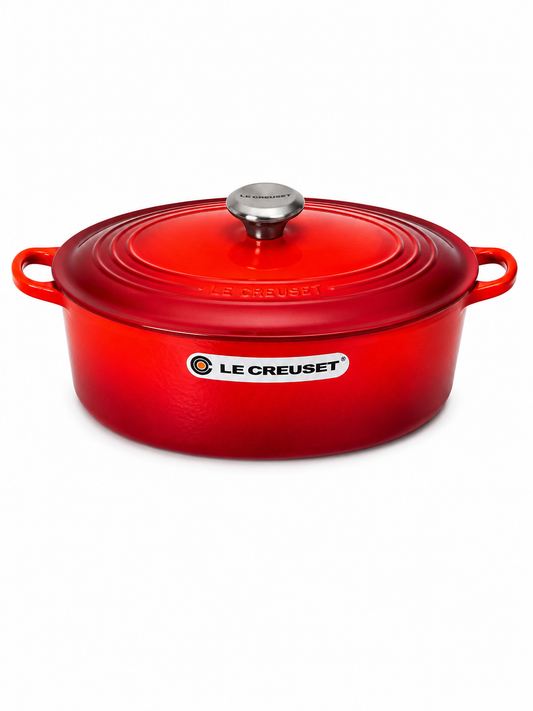 Le Creuset gietijzeren braadpan 31 cm – Cerise (ovaal)