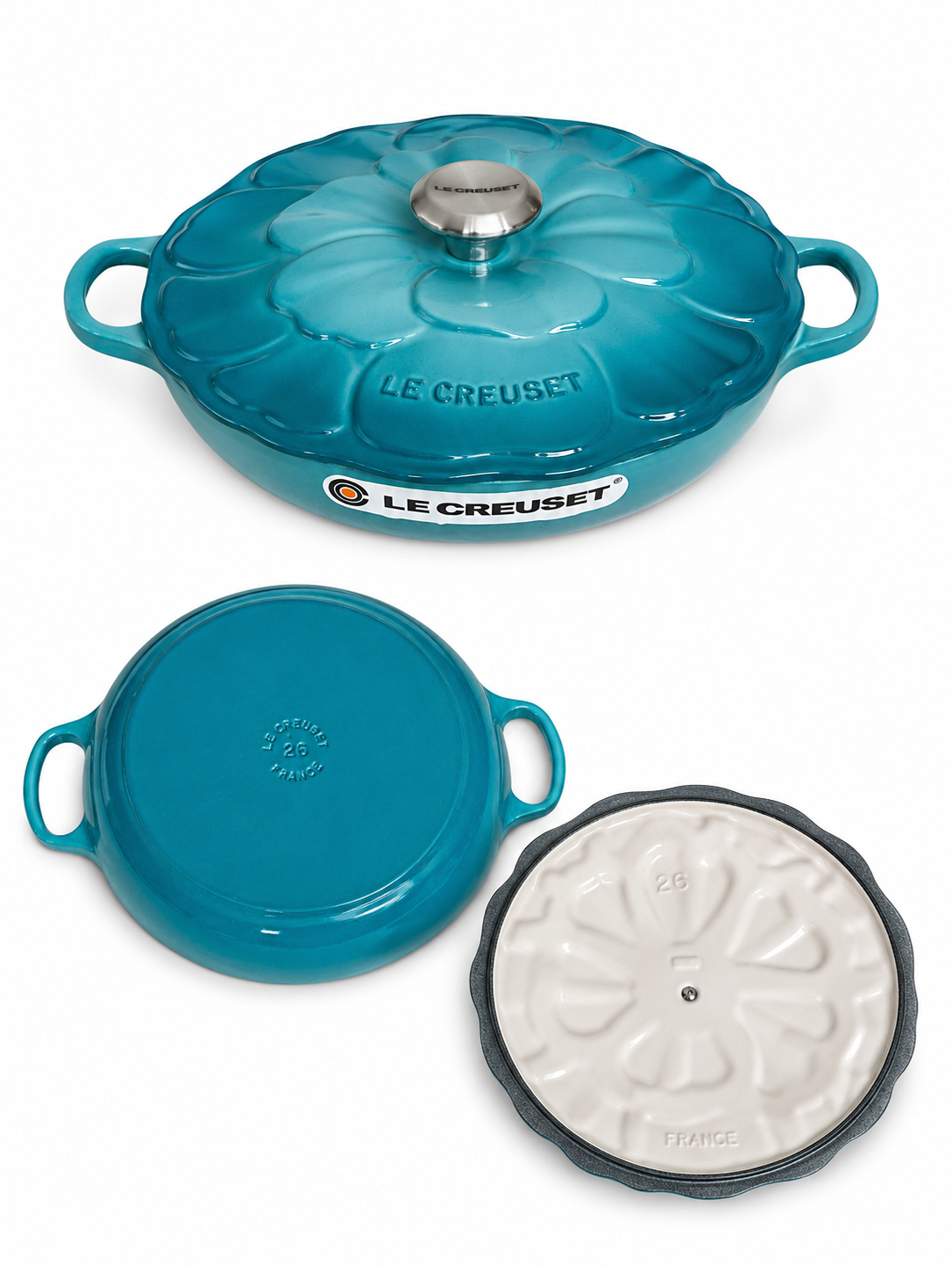 Le Creuset bloesem Campagnard 26 cm – Riviera Blue