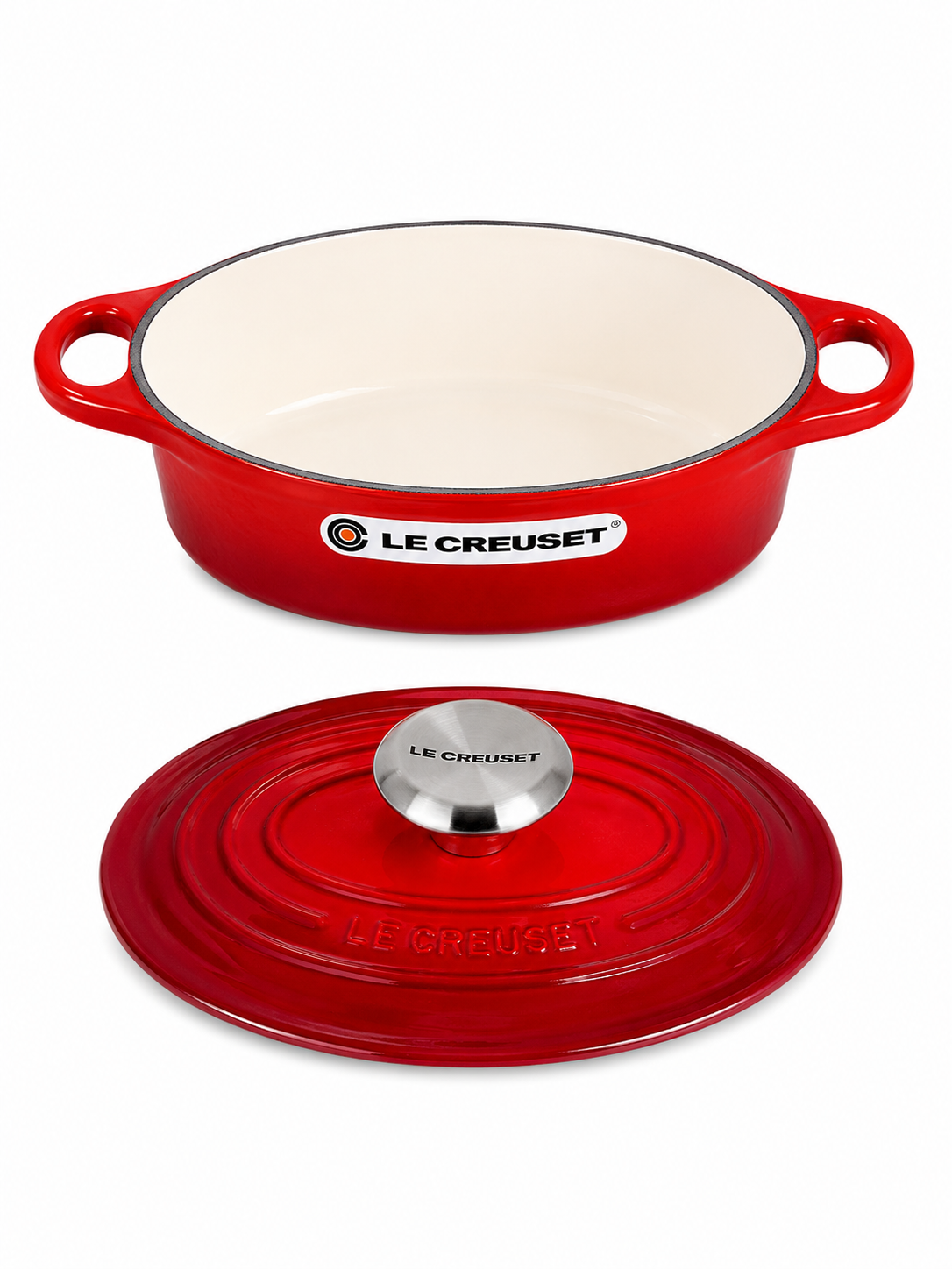 Le Creuset gietijzeren braadpan 17 cm – Cerise (ovaal)