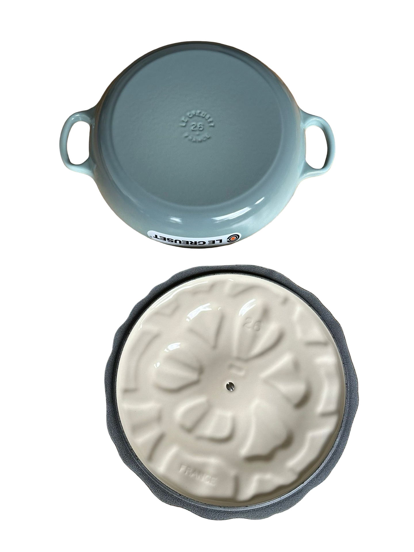 Le Creuset bloesem Campagnard 26 cm – Sea Salt